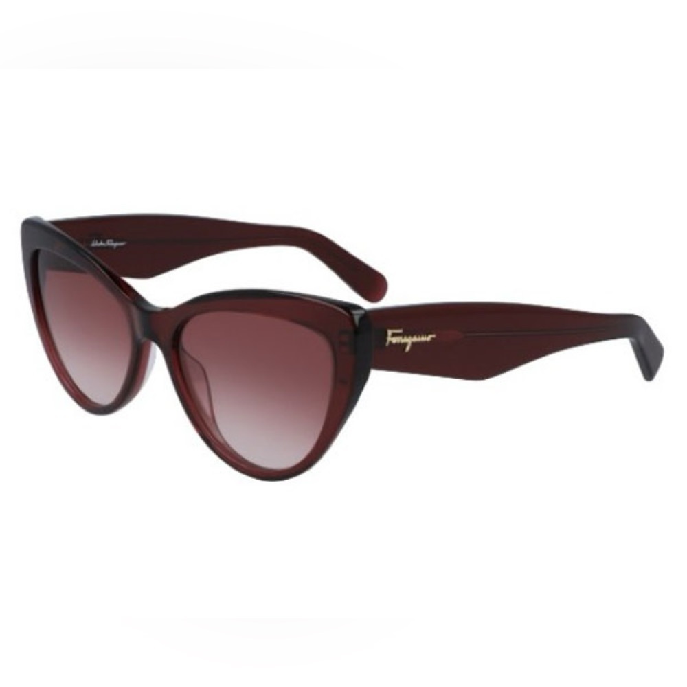 Salvatore Ferragamo Cat Eye 56mm Sunglasses in Red Wine SF930S - Picture 3 of 9